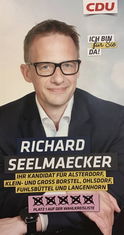 Brgerschaftswahl 23.02.2020 - Richard Seelmaecker Ihr Kandidat für Alsterdorf, Klein- und Gross Borstel, Ohsldorf, Fuhlsbüttel und Langenhorn